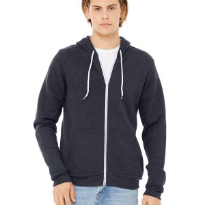 Bella + Canvas Sponge Fleece Full-Zip Hooded Sweatshirt