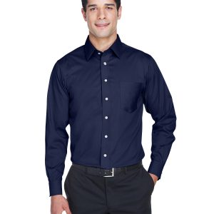 Devon & Jones Men's Crown Collection® Solid Stretch Twill Woven Shirt