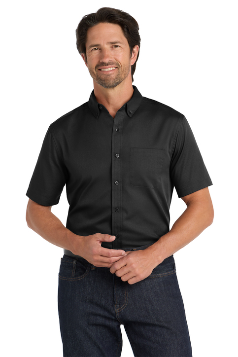 Port Authority® Short Sleeve SuperPro React ™ Twill Shirt - Image 2
