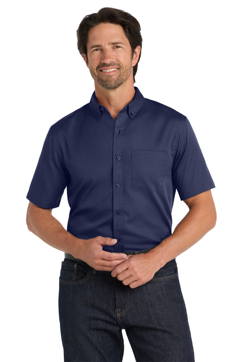 Port Authority® Short Sleeve SuperPro React ™ Twill Shirt - Image 3